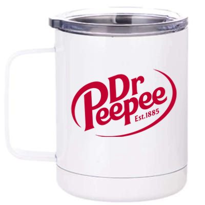 Dr Peepee Soda Pop Logo 12 oz Stainless Steel Tumbler Cup