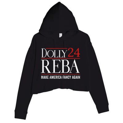 Dolly Reba 2024 Make America Fancy Again Support Crop Fleece Hoodie