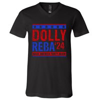 D.O.L.L.Y R.E.B.A 24 Make America Fancy Again V-Neck T-Shirt