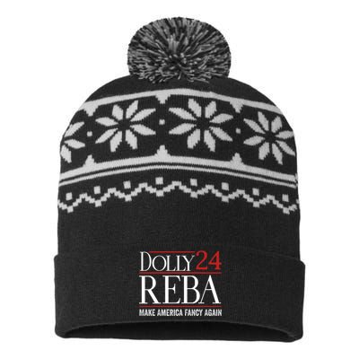 Dolly Reba 2024 Make America Fancy Again USA-Made Snowflake Beanie