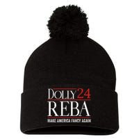 Dolly Reba 2024 Make America Fancy Again Pom Pom 12in Knit Beanie