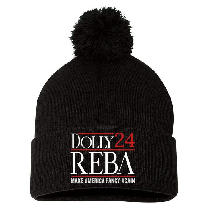 Dolly Reba 2024 Make America Fancy Again Pom Pom 12in Knit Beanie