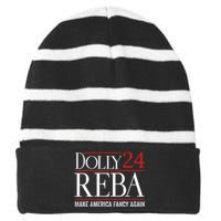 Dolly Reba 2024 Make America Fancy Again Striped Beanie with Solid Band