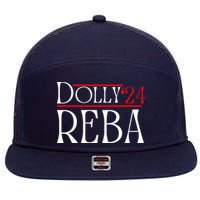Dolly Reba 2024 Funny Political 7 Panel Mesh Trucker Snapback Hat