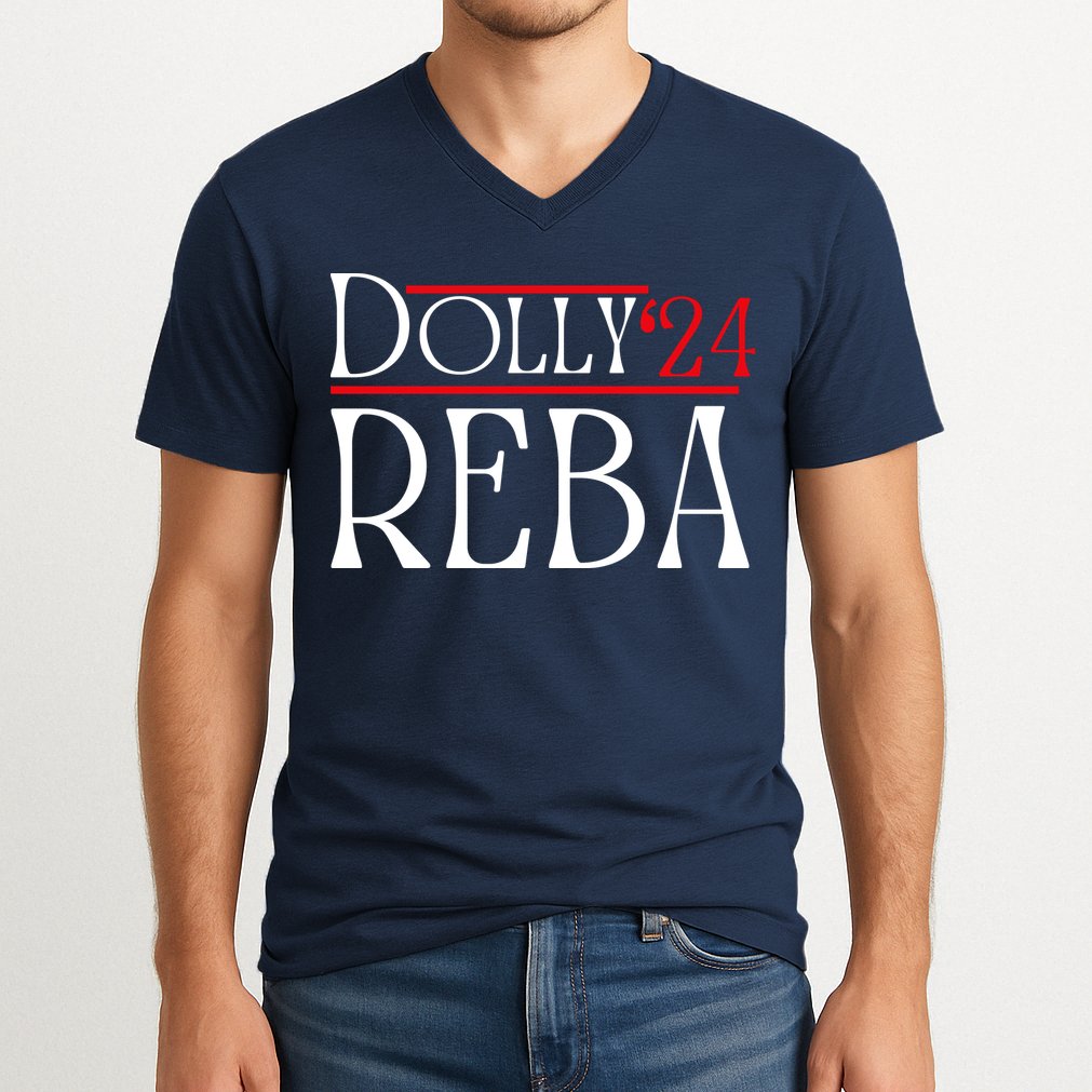 Dolly Reba 2024 Funny Political V-Neck T-Shirt