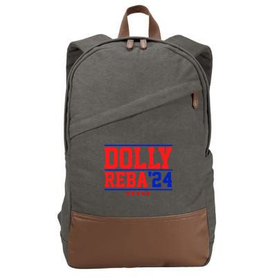 Dolly Reba 2024 Funny Political Cotton Canvas Backpack