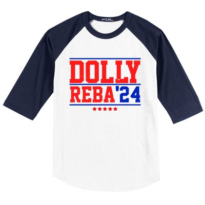 Dolly Reba 2024 Funny Political Baseball Sleeve Shirt