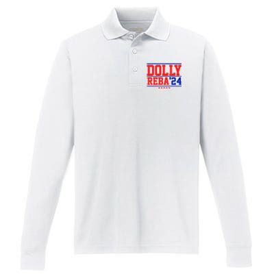 Dolly Reba 2024 Funny Political Performance Long Sleeve Polo