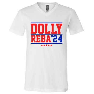 Dolly Reba 2024 Funny Political V-Neck T-Shirt