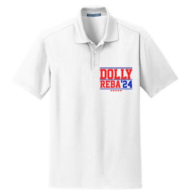 Dolly Reba 2024 Funny Political Dry Zone Grid Polo