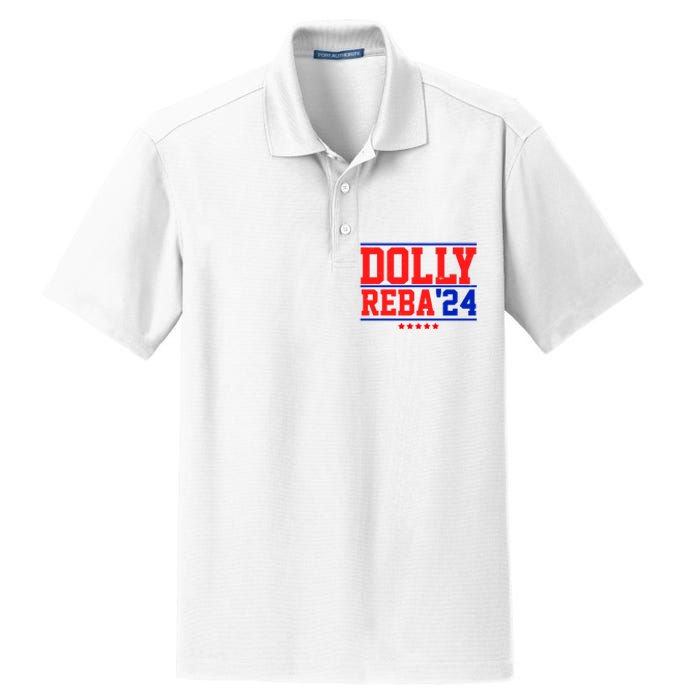 Dolly Reba 2024 Funny Political Dry Zone Grid Polo