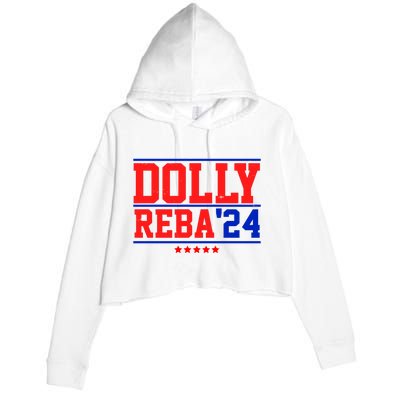 Dolly Reba 2024 Funny Political Crop Fleece Hoodie