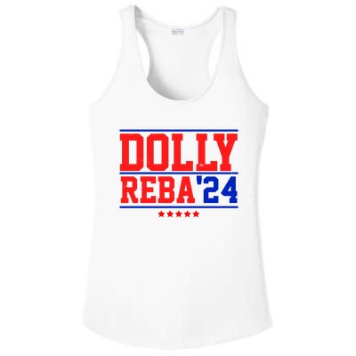 Dolly Reba 2024 Funny Political Ladies PosiCharge Competitor Racerback Tank