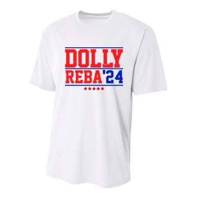 Dolly Reba 2024 Funny Political Youth Performance Sprint T-Shirt