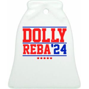 Dolly Reba 2024 Funny Political Ceramic Bell Ornament