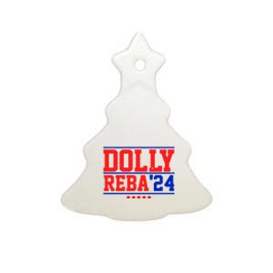 Dolly Reba 2024 Funny Political Ceramic Tree Ornament