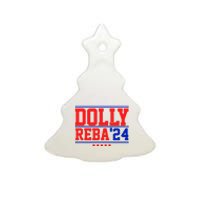 Dolly Reba 2024 Funny Political Ceramic Tree Ornament