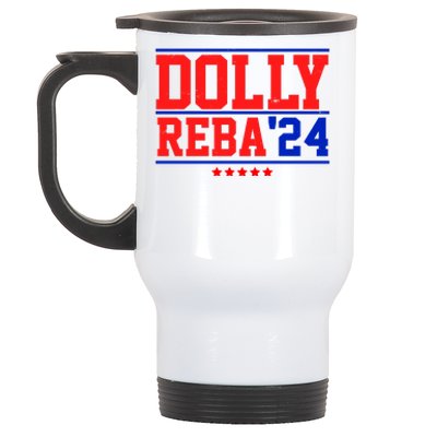 Dolly Reba 2024 Funny Political Stainless Steel Travel Mug