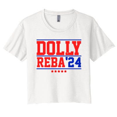 Dolly Reba 2024 Funny Political Women's Crop Top Tee