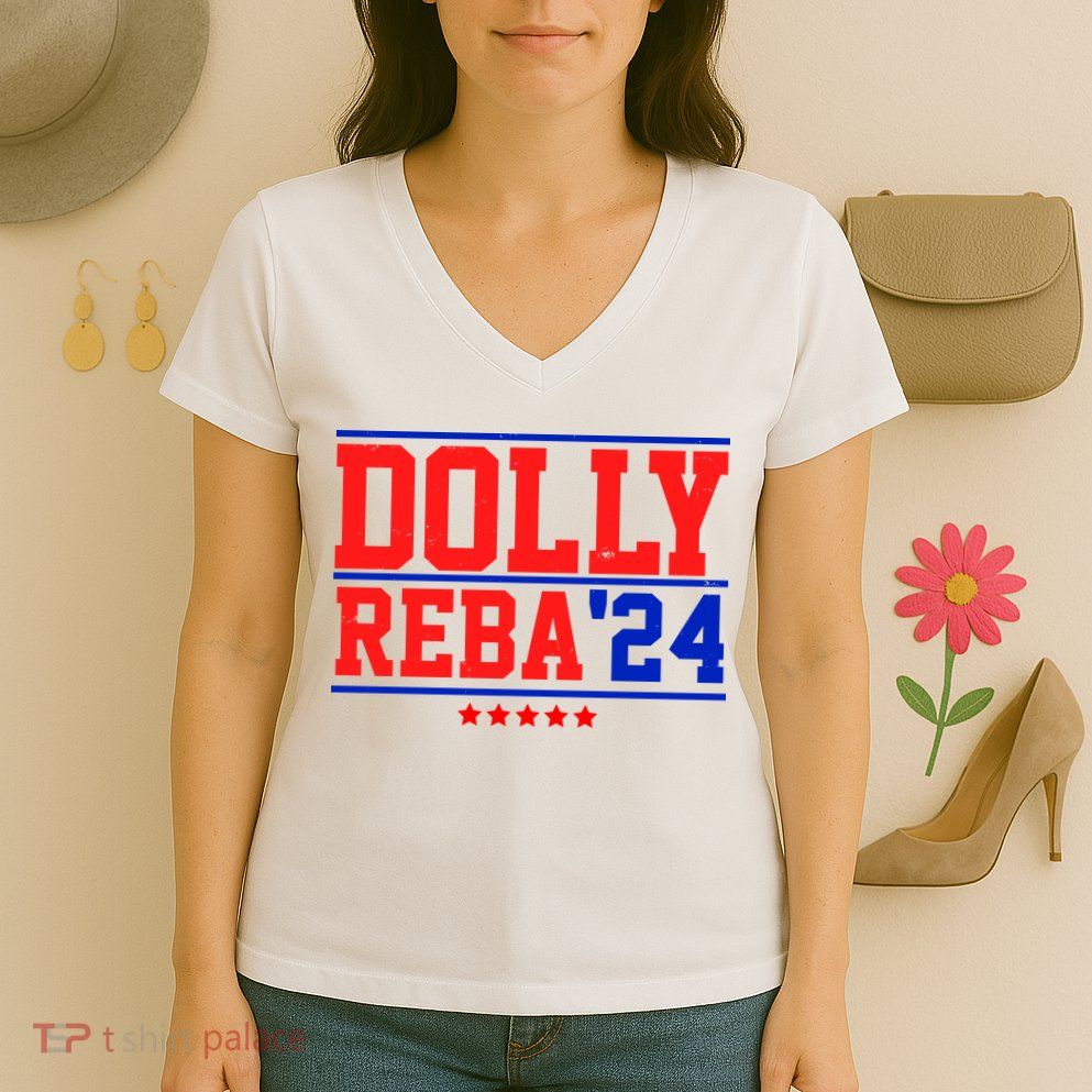 Dolly Reba 2024 Funny Political Women's V-Neck T-Shirt