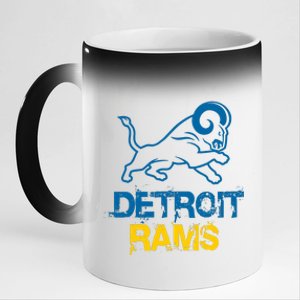 Detroit Rams 2022 Football Champions 11oz Black Color Changing Mug