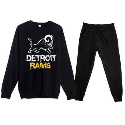 Detroit Rams 2022 Football Champions Premium Crewneck Sweatsuit Set