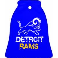 Detroit Rams 2022 Football Champions Ceramic Bell Ornament