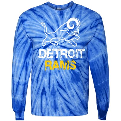 Detroit Rams 2022 Football Champions Tie-Dye Long Sleeve Shirt