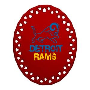 Detroit Rams 2022 Football Champions Ceramic Oval Ornament