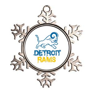 Detroit Rams 2022 Football Champions Metallic Star Ornament