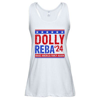 Dolly Reba 24 Make America Fancy Again Ladies Essential Flowy Tank