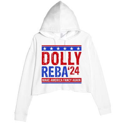 Dolly Reba 24 Make America Fancy Again Crop Fleece Hoodie