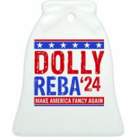 Dolly Reba 24 Make America Fancy Again Ceramic Bell Ornament