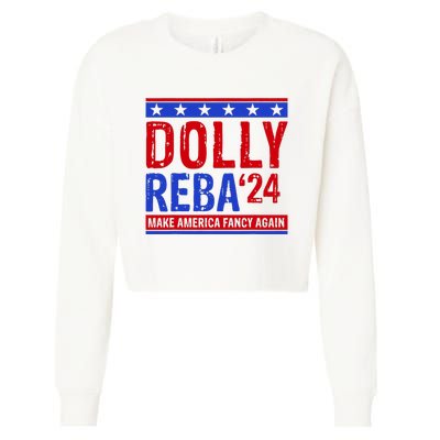 Dolly Reba 24 Make America Fancy Again Cropped Pullover Crew