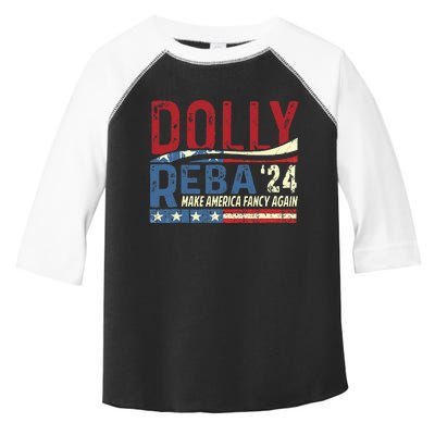 Dolly Reba 2024 Make America Fancy Again Flag Usa Toddler Fine Jersey T-Shirt