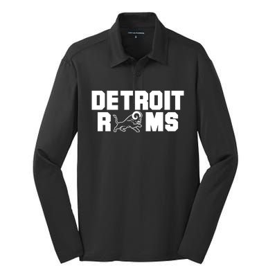 Detroit Rams 2022 Silk Touch Performance Long Sleeve Polo