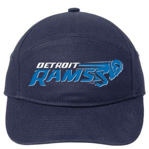 Detroit Rams 2022 Football Logo 7-Panel Snapback Hat