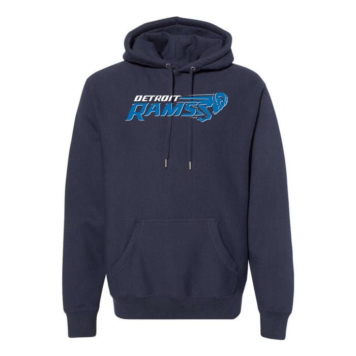 Detroit Rams 2022 Football Logo Premium Hoodie