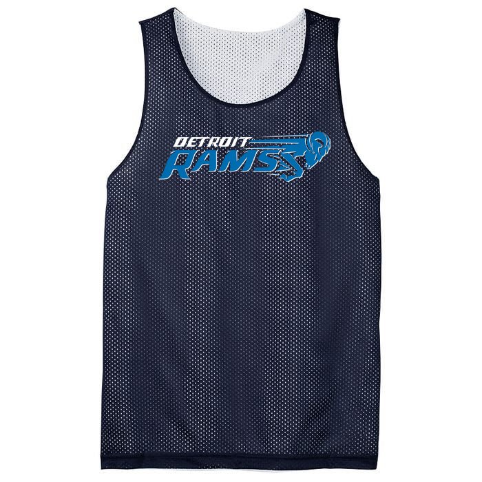 Detroit Rams 2022 Football Logo Mesh Reversible Basketball Jersey Tank