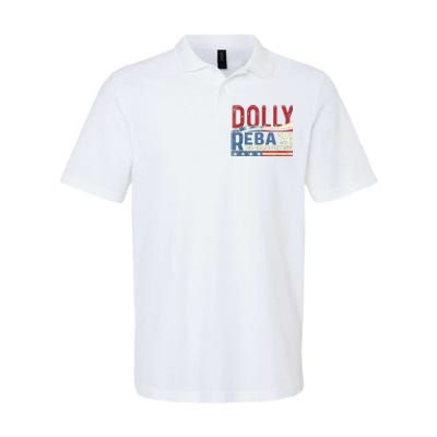 Dolly Reba 2024 Make America Fancy Again Flag Usa Softstyle Adult Sport Polo