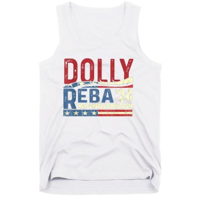 Dolly Reba 2024 Make America Fancy Again Flag Usa Tank Top