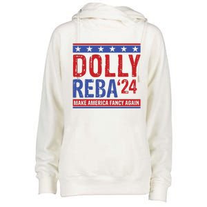 Dolly Reba 24 Make America Fancy Again Womens Funnel Neck Pullover Hood