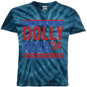 Dolly Reba 24 Make America Fancy Again Kids Tie-Dye T-Shirt