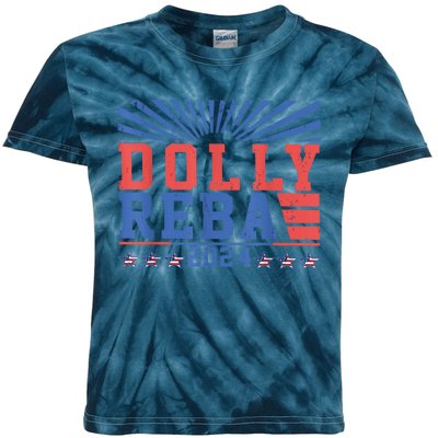 Dolly Reba 24 America Fancy Again 24 Kids Tie-Dye T-Shirt