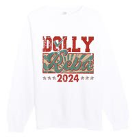 Dolly Reba 24 Retro Vintage Make America Fancy Again 24 Premium Crewneck Sweatshirt