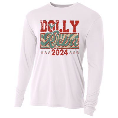 Dolly Reba 24 Retro Vintage Make America Fancy Again 24 Cooling Performance Long Sleeve Crew