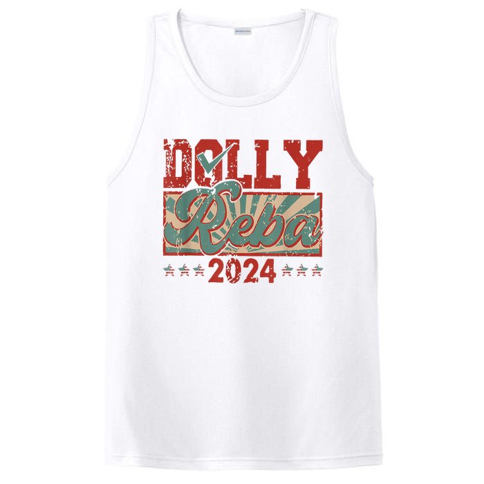 Dolly Reba 24 Retro Vintage Make America Fancy Again 24 PosiCharge Competitor Tank