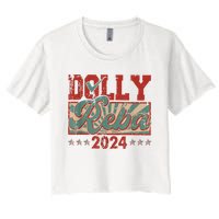 Dolly Reba 24 Retro Vintage Make America Fancy Again 24 Women's Crop Top Tee