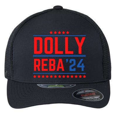 Dolly Reba 2024 Funny Political Flexfit Unipanel Trucker Cap