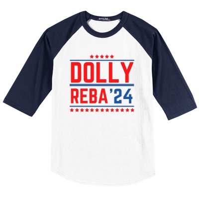 Dolly Reba 2024 Funny Political Baseball Sleeve Shirt